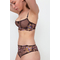 Yoleens Provence collection  Комплект женского нижнего белья Flowers  chocolate